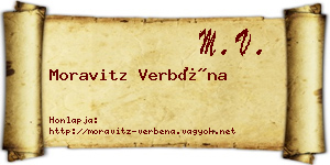 Moravitz Verbéna névjegykártya